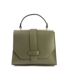  Olive Green Italian Leather Satchel Tote Bag