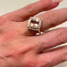  Morganite Diamond Ring