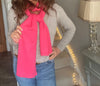 100% Pure Cashmere Long Scarf - PINK