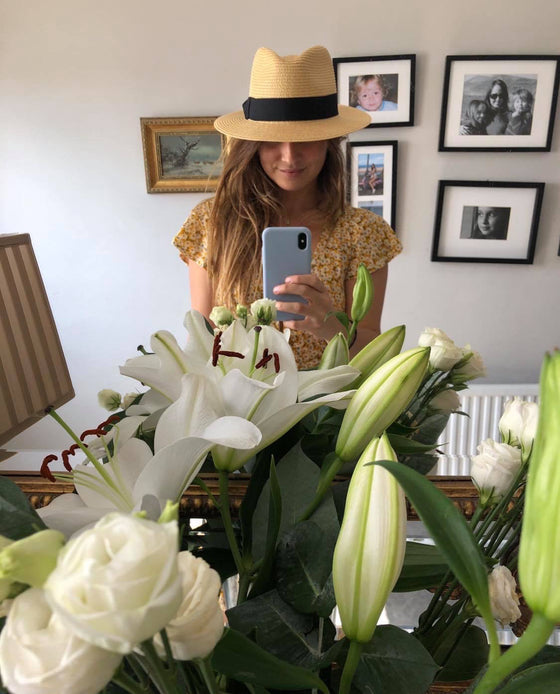 Summer Fedora Straw Hat - Brown
