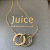 14ct Rolled Hammered Gold Entwined Circle of Life Pendant