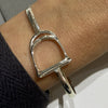 Sterling Silver Stirrup Bangle