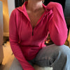 Luxury 100% Pure Cashmere Hoodie Zipped - PINK