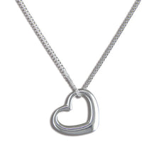  Sterling Silver Tiffany Style Heart Pendant