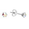 Sterling Silver Small Cystal Stud Earring