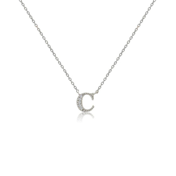 Sterling Silver Initial "C" Necklace