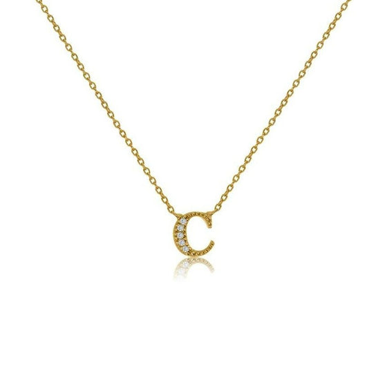 14ct Gold Plated Initial "C" Necklace