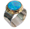 Opal 9ct Gold & Silver Ring