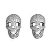 Sterling Silver & CZ Skull Stud Earring