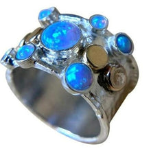  Opal Rising Silver & 9ct Gold Ring