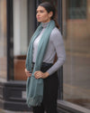 Luxury Cashmere Mix Scarf - SEA GREEN