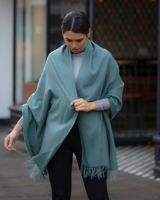 Luxury Cashmere Mix Scarf - SEA GREEN