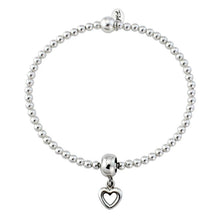  Sterling Silver Bracelet - Open Heart
