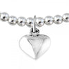 Puff Heart Sterling Silver Bracelet