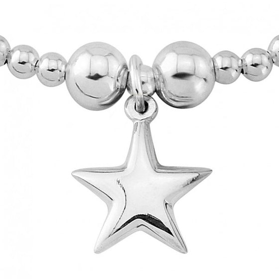 Puff Star Sterling Silver Bracelet