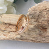 14ct Beaded Rolled Gold Hammered Ring