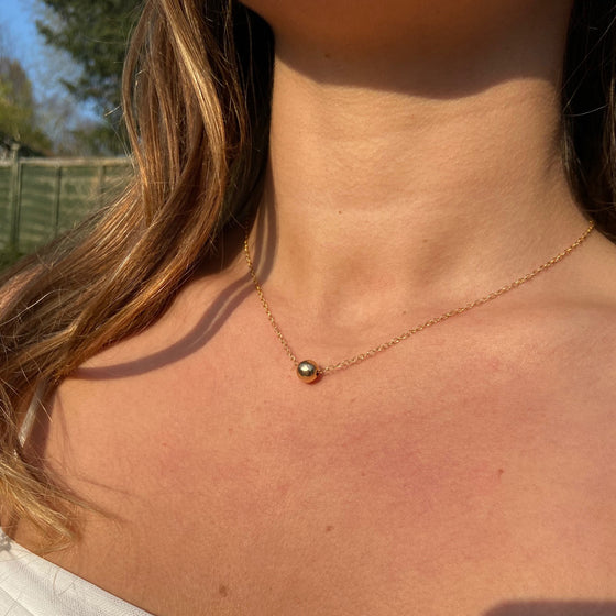 Single Floating Tiny Gold Ball Pendant, Gold Filled Chain Necklace, Bridal  Jewelry, Wedding Jewelry, Gift for Fer - Etsy