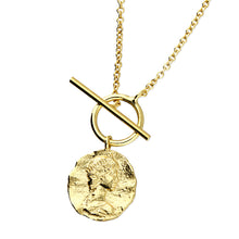  14ct Gold Plated Old Coin Pendant Necklace