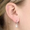Sterling Silver Star Huggie Hoop Earrings