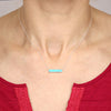 Silver & Turquoise  Bar Necklace