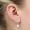 Sterling Silver Hoop & Freshwater Pearl Earring