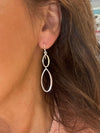 Sterling Silver Linked Teardrop Earrings
