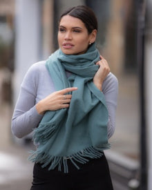  Luxury Cashmere Mix Scarf - SEA GREEN