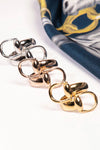 Snaffle Scarf Ring Gold Finish