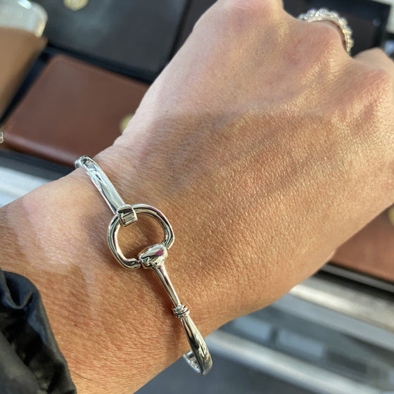 Snaffle Sterling Silver Bangle